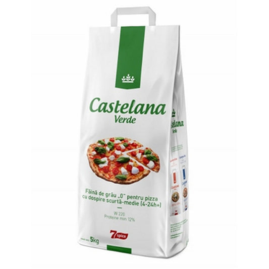 Castelana VERDE Faina pentru Pizza cu Dospire Scurta-Medie 5 Kg