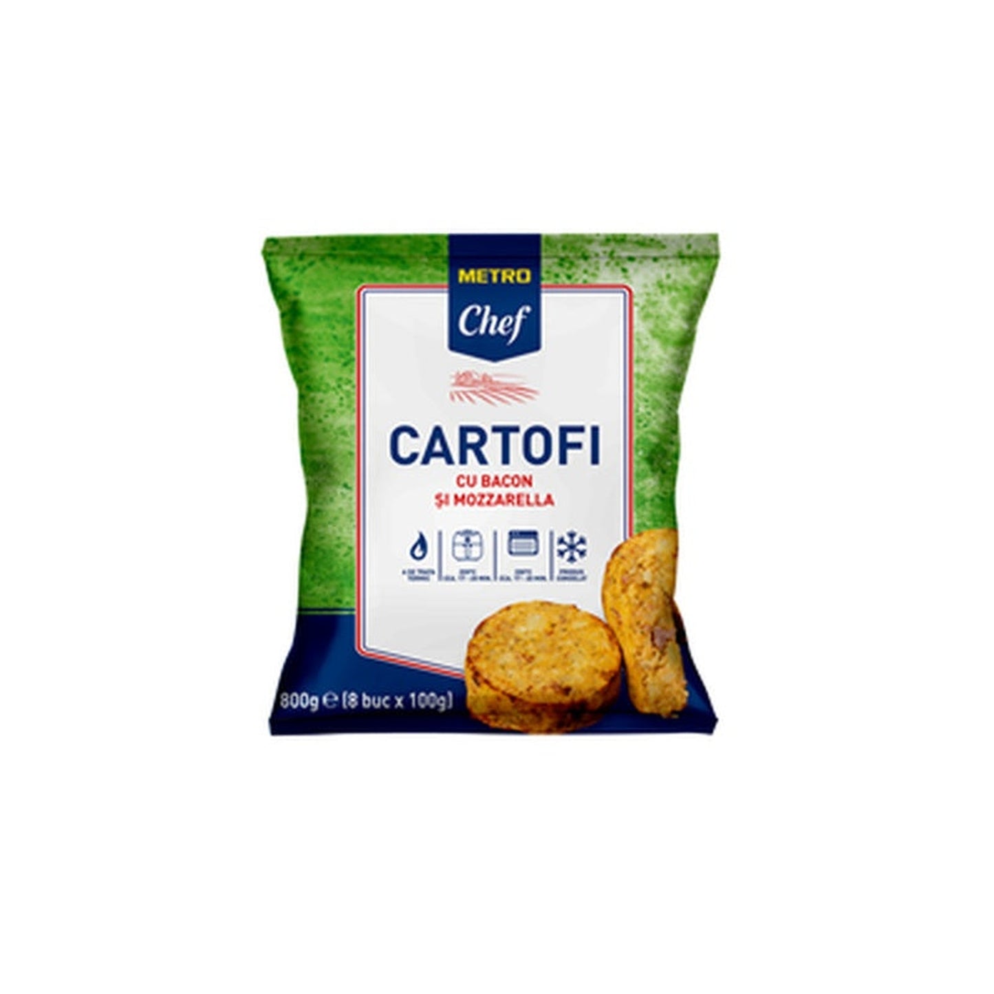 Chef Cartofi Bacon si Mozzarella 800 g ❄