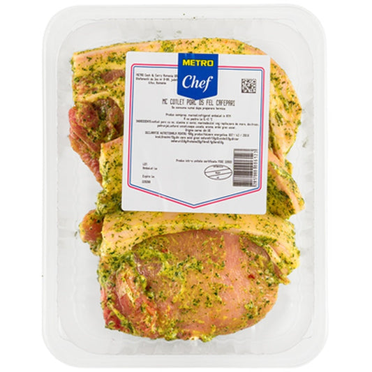 Chef Cotlet Porc cu Os Feliat Marinat Cafe de Paris pret/kg