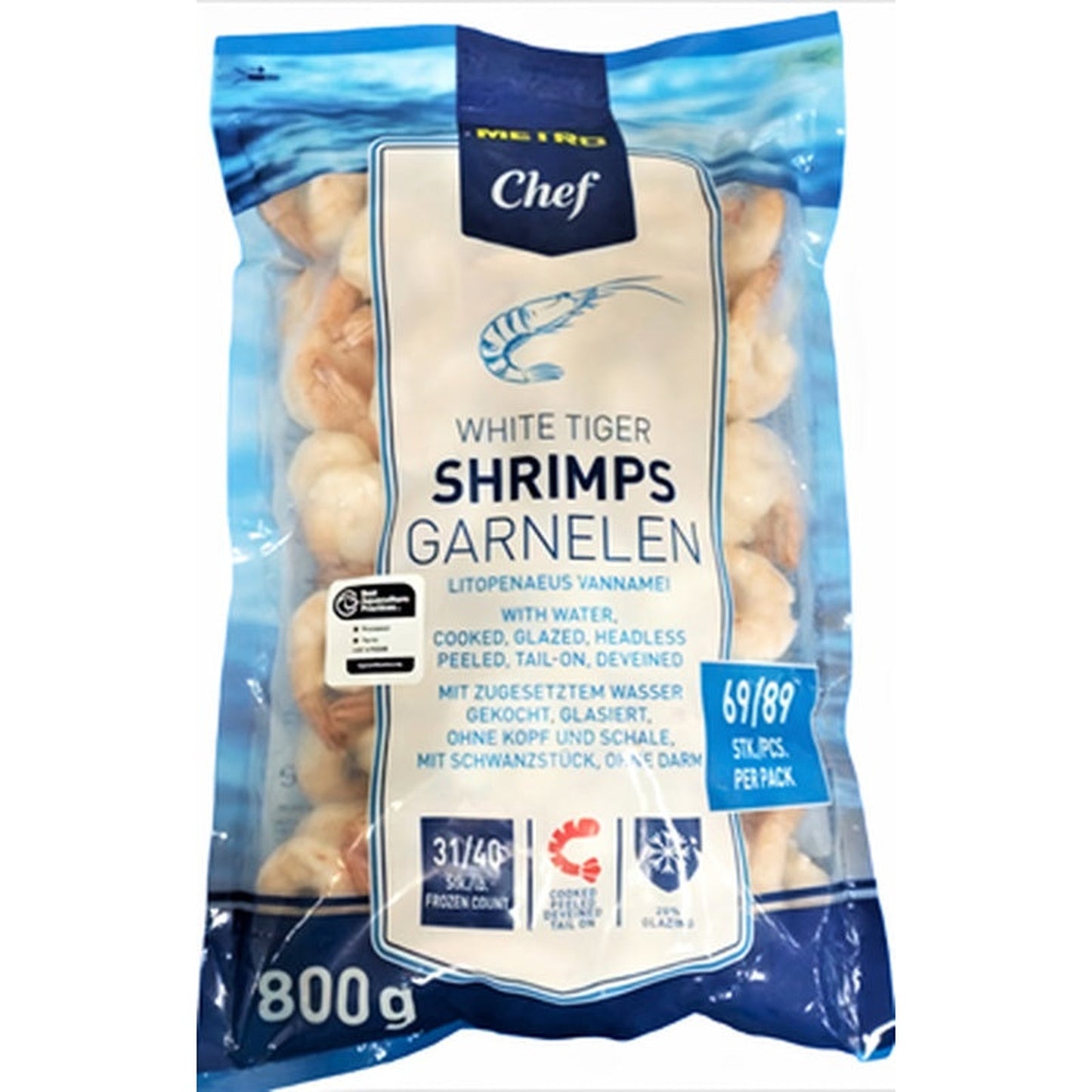 Chef Creveti Prefierti PTO 31/40 800 g ❄
