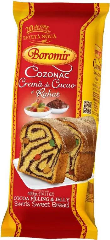 Boromir Cozonac cu Crema de Cacao & Rahat 500 g - WALTI