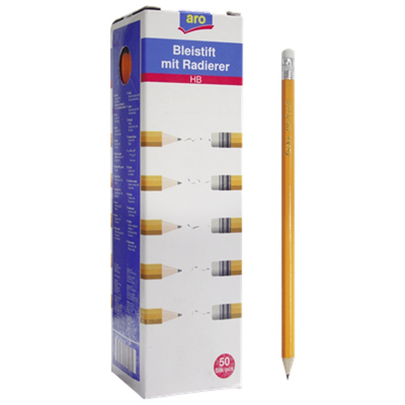 Creioane HB cu Guma x 50 bucati
