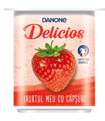 DANONE Delicios Iaurt Capsuni 125 g
