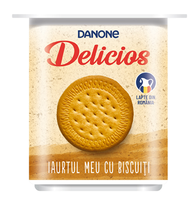 DANONE Delicios Iaurt cu Biscuiti125 g