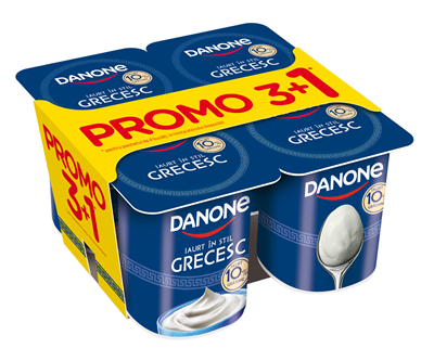 DANONE Iaurt in Stil Grecesc 10 % Grasime 3+1 140 g