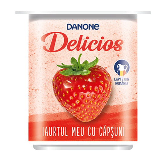 DANONE Delicios Iaurt Capsuni 125 g