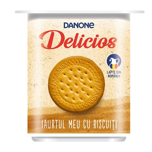 DANONE Delicios Iaurt cu Biscuiti125 g