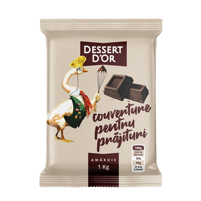 DESSERT D'OR Cuvertura Amaruie pentru Prajituri 1 Kg