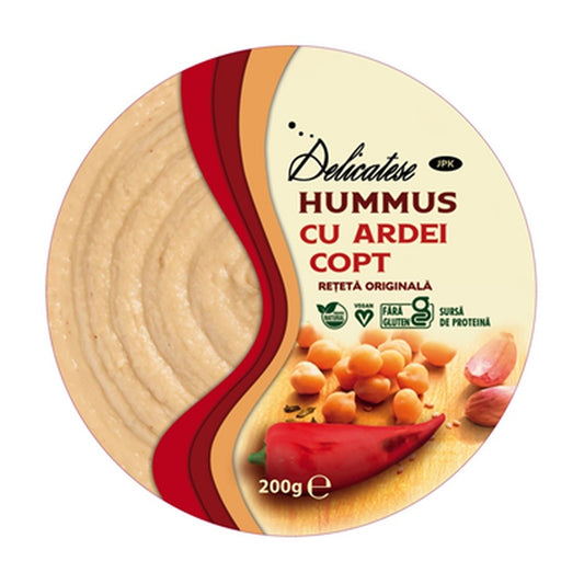Delicatese Humus cu Ardei Copt 200 g