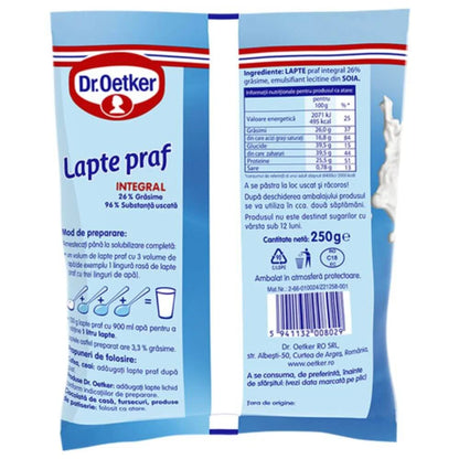 Dr. Oetker Lapte Praf Integral 250 g - WALTI