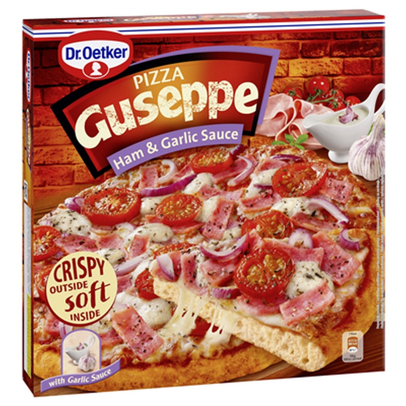 Dr.Oetker GUSEPPE Pizza cu Sunca si Sos de usturoi 440 g