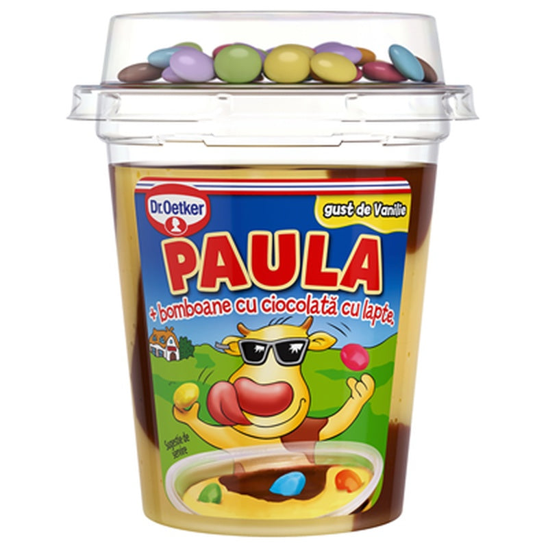 Dr.Oetker PAULA Budinca Vanilie si Ciocolata & Bomboane Colorate 125 g