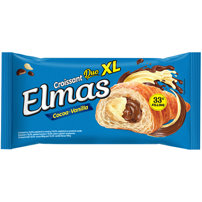 ELMAS Xl Croissant cu Cacao si Vanilie 80 g - WALTI