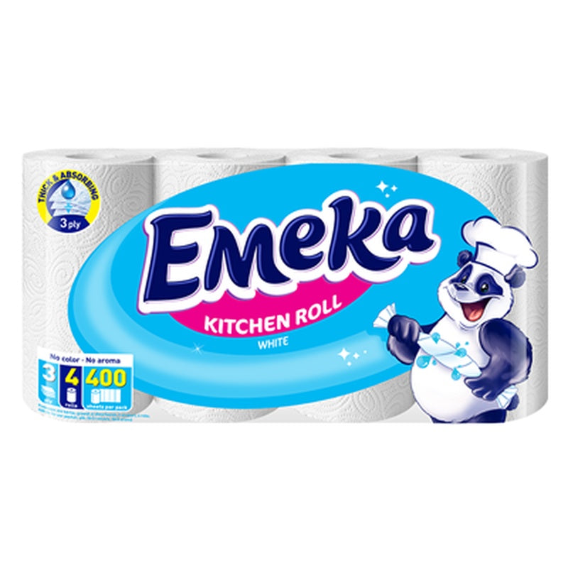 EMEKA Prosop de Bucatarie Alb 4 role