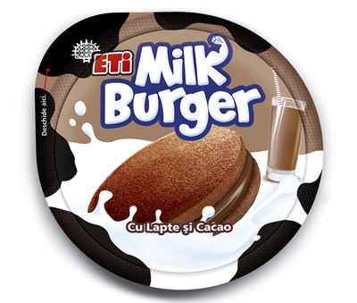 ETi Milkburger Prajitura Cacao & Lapte 35 g