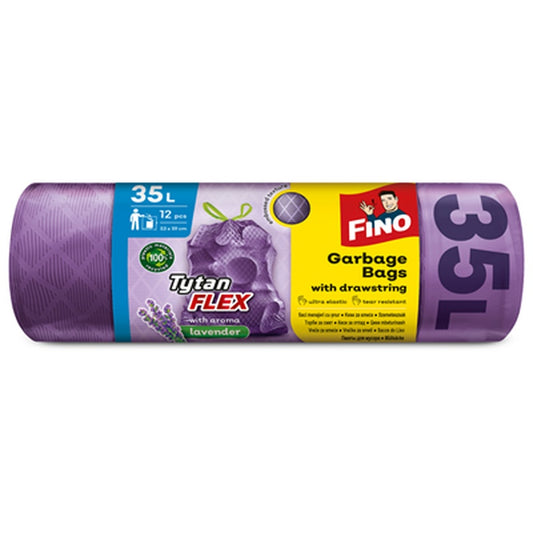 FINO Tytan Flex Lavanda 12 Saci Menajeri cu Snur 35 L
