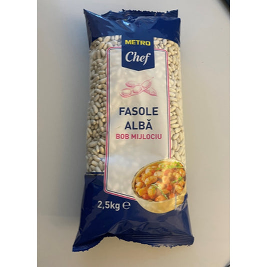 Fasole Alba cu Bob Mijlociu 2,5 Kg