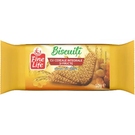 Fine Life Biscuiti cu Cereale si Fructe 50 g