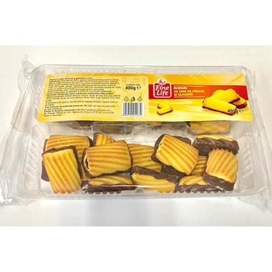 Fine Life Buseuri Glazurate cu Gem Fructe 400 g