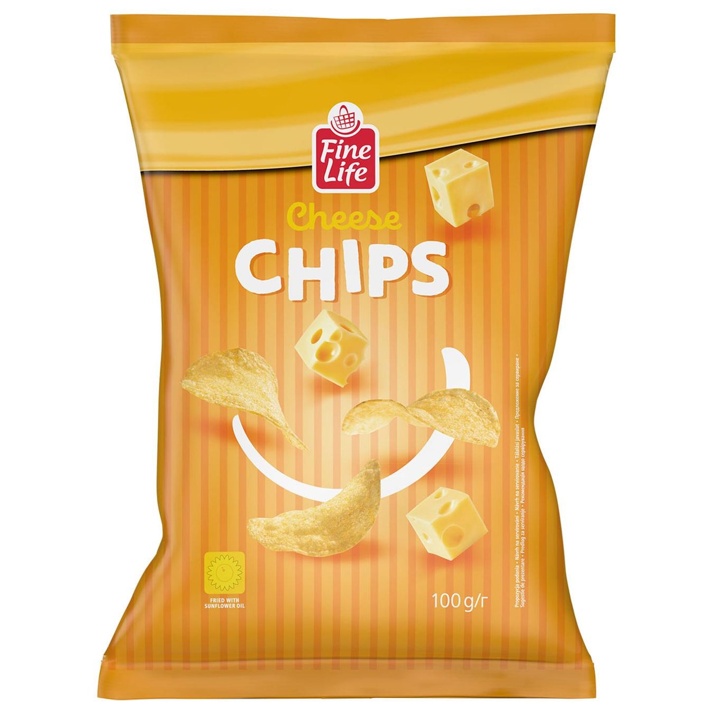 Fine Life Chips cu Aroma de Branza 100 g