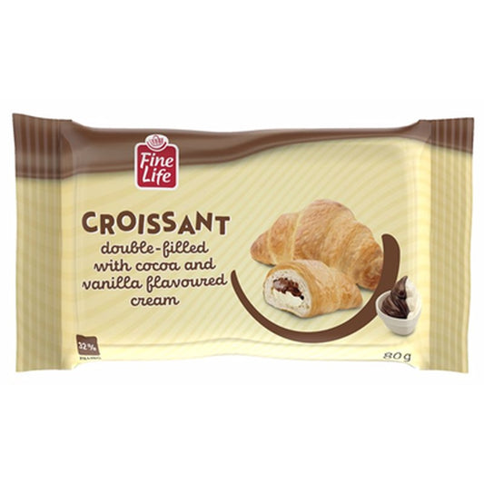Fine Life Croissant Crema Vanilie si Cacao 80 g
