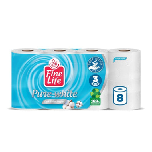 Fine Life Hartie Igienica 3 Straturi 8 Role