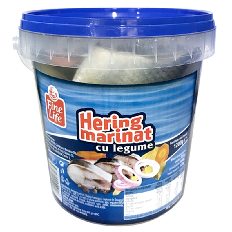 Fine Life Hering Marinat cu Legume 1,2 Kg
