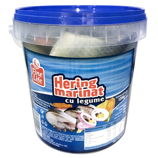 Fine Life Hering Marinat cu Legume 1,2 Kg