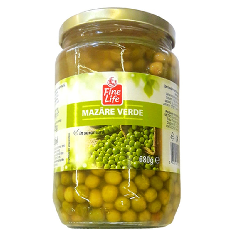 Fine Life Mazare Verde in Saramura 680 g