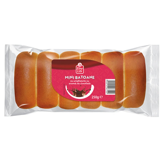 Fine Life Mini Batoane cu Umplutura cu Aroma de Ciocolata 250 g