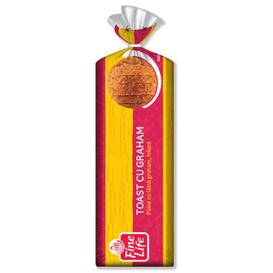 Fine Life Paine Toast cu Faina Graham 600 g