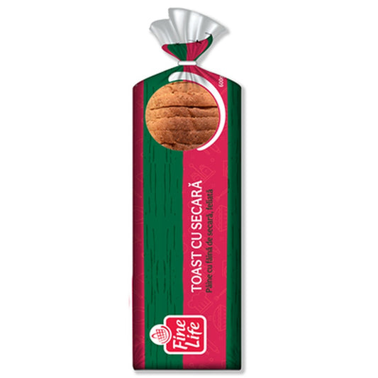 Fine Life Paine Toast cu Faina de Secara 600 g