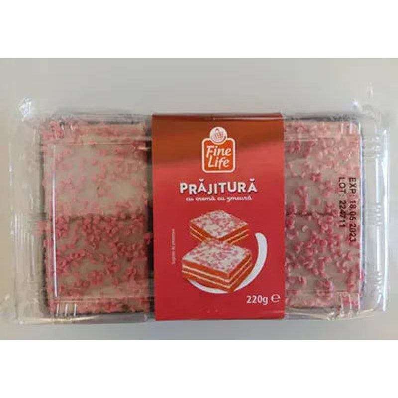 Fine Life Prajitura Crema cu Zmeura 220 g