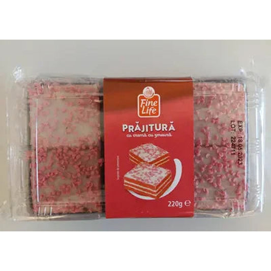 Fine Life Prajitura Crema cu Zmeura 220 g