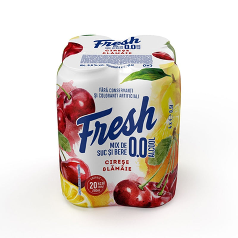 Fresh Mix Bere si Suc Cirese & Lamaie 0% SGR 4 x 0,5 L