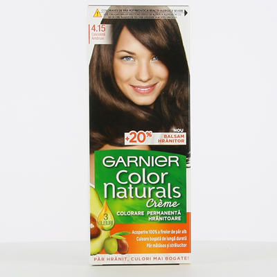 GARNIER COLOR NATURALS Vopsea de Par Nuanta 4.15 - Ciocolata Amaruie 100 ml