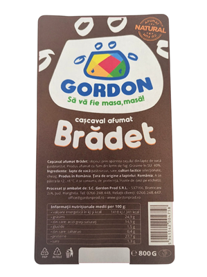GORDON Cascaval Afumat Feliat 800 g