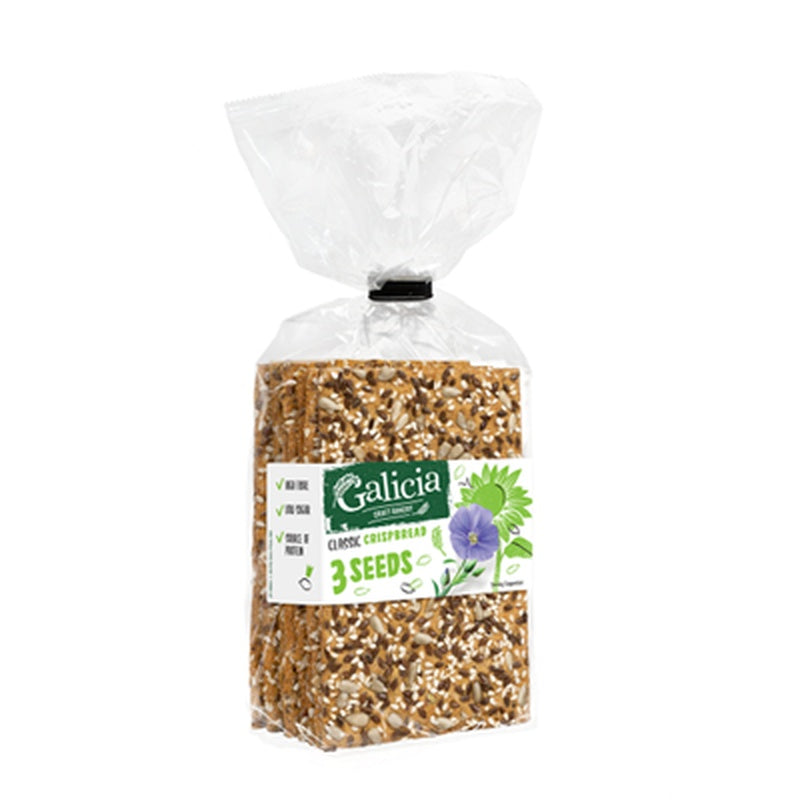 Galicia Paine Crocanta cu 3 Tipuri de Seminte 180 g