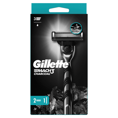 Gillette Mach3 Charcoal Aparat de Ras cu 2 Rezerve