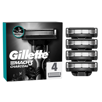 Gillette Mach3 Charcoal Rezerve Aparat de Ras 4 bucati