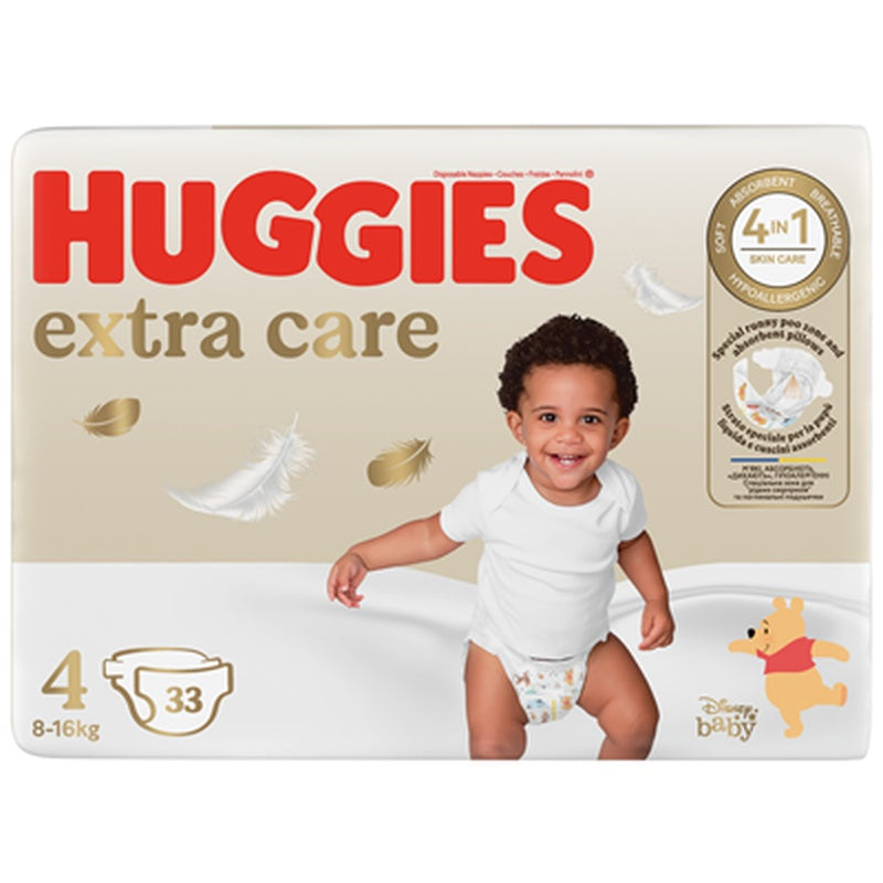 HUGGIES 33 Scutece Extra Care Nr 4 8-16 Kg