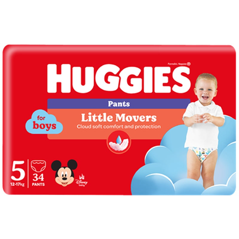 HUGGIES 34 Scutece Chilotel Marimea 5 Baieti 12-17 Kg