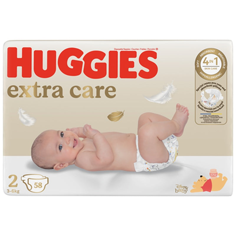 HUGGIES 58 Scutece Extra Care Nr 2 3-6 Kg