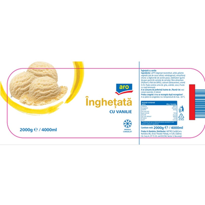Inghetata Vanilie 2 Kg ❄