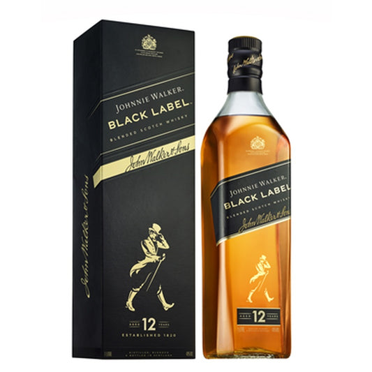 JOHNNIE WALKER BLACK LABEL Blended Scotch Whisky 40% SGR 1 L