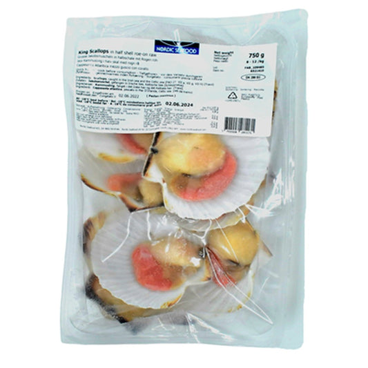 Jumatati de Scoici Saint Jacques cu Icre Calibru 8-12 750 g ❄