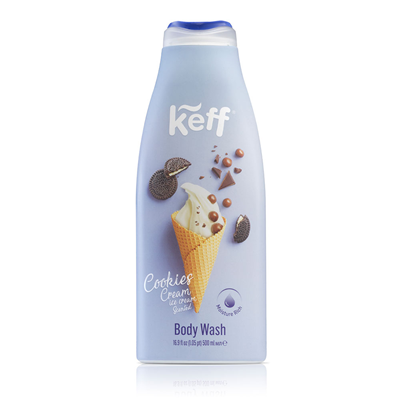 KEFF Gel de Dus cu Parfum Inghetata de Biscuiti cu Crema 500 ml
