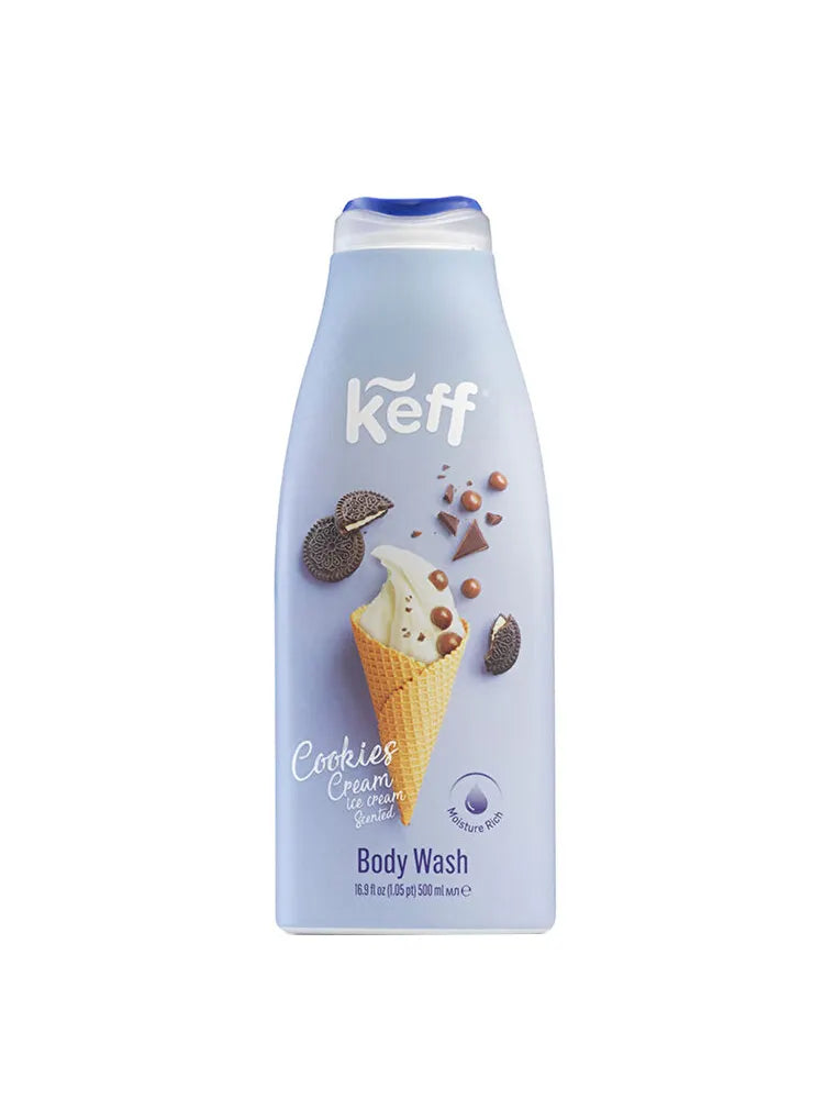 KEFF Gel de Dus cu Parfum Inghetata de Biscuiti cu Crema 500 ml
