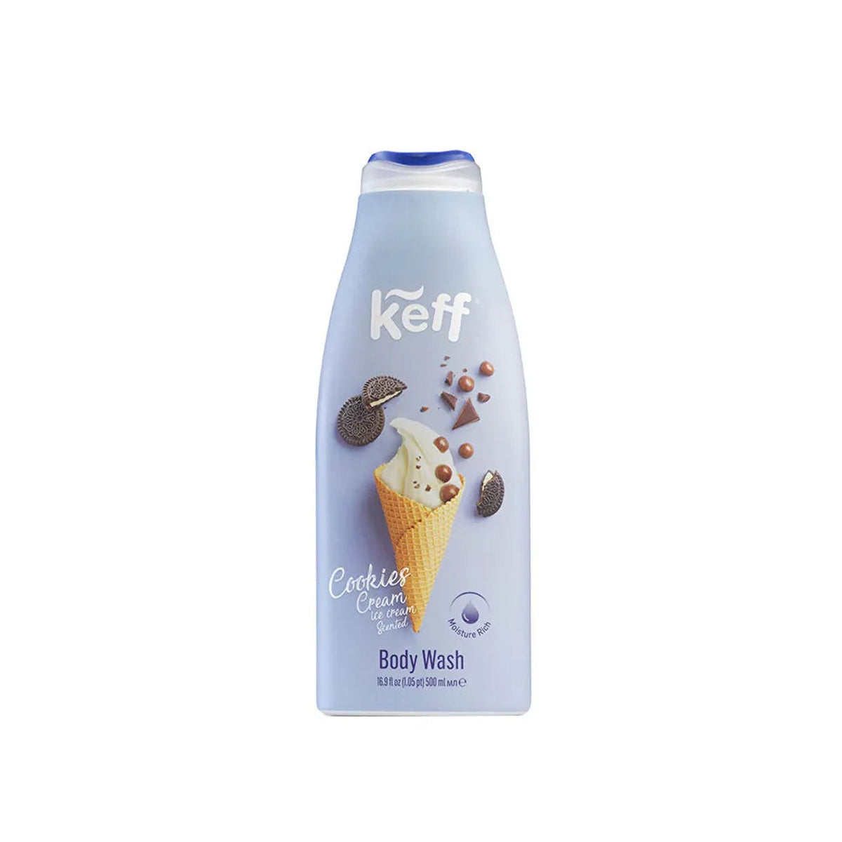 KEFF Gel de Dus cu Parfum Inghetata de Biscuiti cu Crema 500 ml