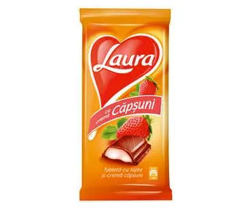LAURA Ciocolata cu Lapte si Crema de Capsuni - WALTI